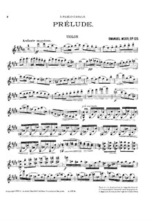 Прелюдия для скрипки и фортепиано, Op.123: Партия скрипки by Эмануэль Моор