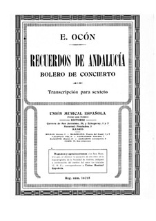 Recuerdos de Andalucía: Партия фортепиано by Эдуардо Окон