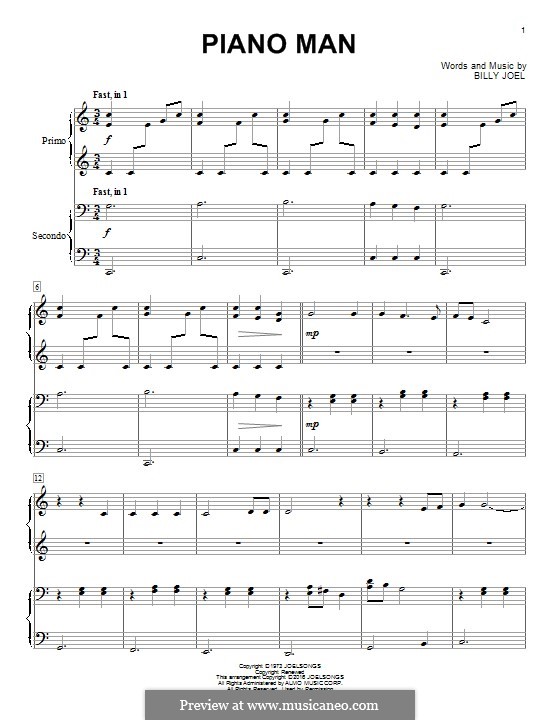 Piano Man: Для фортепиано by Billy Joel