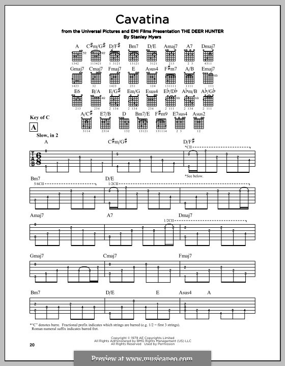 Cavatina (from The Deer Hunter): Для гитары by Stanley Myers