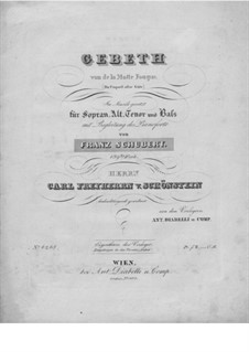 Молитва, D.815 Op.139: Клавир с вокальной партией by Франц Шуберт