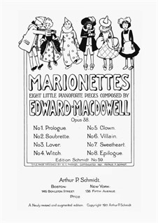 Marionettes. Eight Little Piano Pieces, Op.38: Для одного исполнителя by Эдвард Макдоуэлл