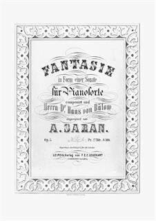 Фантазия в форме сонаты, Op.5: Для фортепиано by August Saran