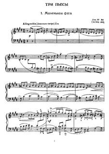 Три пьесы, Op.57: No.1-2 by Сергей Ляпунов