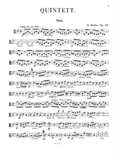 Струнный квинтет си-бемоль мажор, Op.44: Партия альта by Генрих Мольбе
