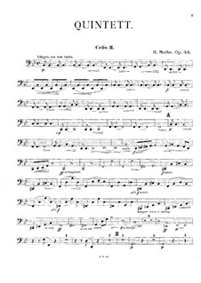 Струнный квинтет си-бемоль мажор, Op.44: Партия II виолончели by Генрих Мольбе