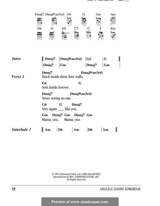 Band on the Run (Wings): Для укулеле by Linda McCartney, Paul McCartney