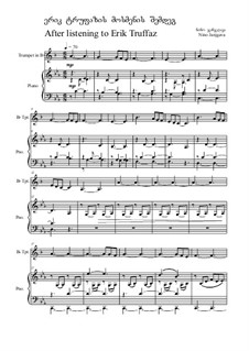 After listening to Erik Truffaz, Op.69: Партитура для двух исполнителей by Nino Janjgava