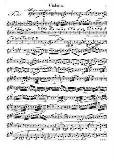 Фортепианное трио No.7 ре минор, Op.20: Партия скрипки by Жорж Онсло