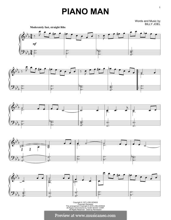 Piano Man: Для фортепиано (jazz version) by Billy Joel