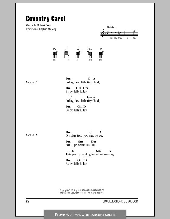 Vocal-instrumental version (printable scores): Для укулеле by folklore