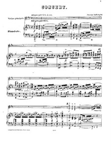 Концерт для скрипки с оркестром No.1, Op.161: Версия для скрипки и фортепиано by Иоахим Рафф
