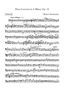 Концерт для фортепиано с оркестром ля минор, Op.54: Партия виолончели by Роберт Шуман