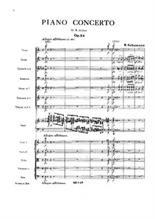 Концерт для фортепиано с оркестром ля минор, Op.54: Партитура by Роберт Шуман