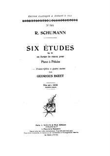 Этюды в форме канона, Op.56: No.1, для фортепиано в четыре руки by Роберт Шуман