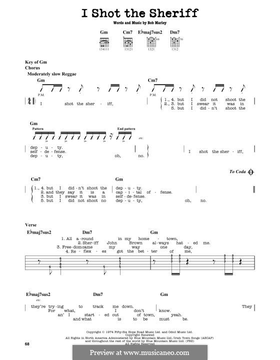 I Shot the Sheriff: Для гитары by Bob Marley