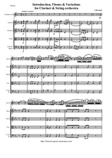 Introduction, Theme and Variation: Партитура, Партии by Джоаккино Россини