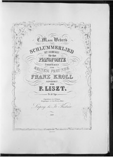 Schlummerlied, Op.68: Für Klavier, S.454 by Карл Мария фон Вебер