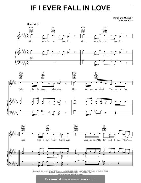 If I Ever Fall in Love (Pentatonix): Для голоса и фортепиано (или гитары) by Carl Martin