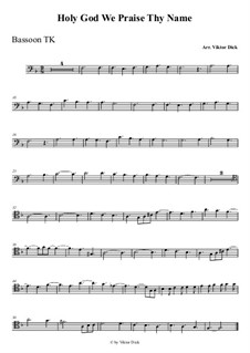 Боже, славим мы Тебя: Для фагота by folklore