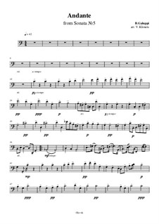 Соната для клавесина до мажор, Illy No.27: Анданте, для струнного квартета – Партия виолончели, Ор.10 No.1 by Бальдассаре Галуппи