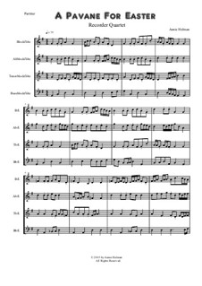 A Pavane for Easter: For quartet recorder by Annie Helman