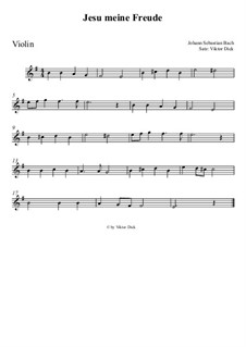 Jesu, meine Freude, BWV 227: Für Violine by Иоганн Себастьян Бах