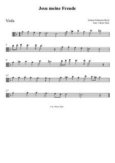 Jesu, meine Freude, BWV 227: Für Bratsche by Иоганн Себастьян Бах