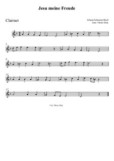 Jesu, meine Freude, BWV 227: Für Klarinette by Иоганн Себастьян Бах