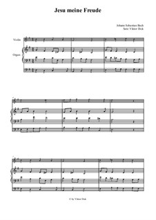 Jesu, meine Freude, BWV 227: Für Violine und Orgel by Иоганн Себастьян Бах