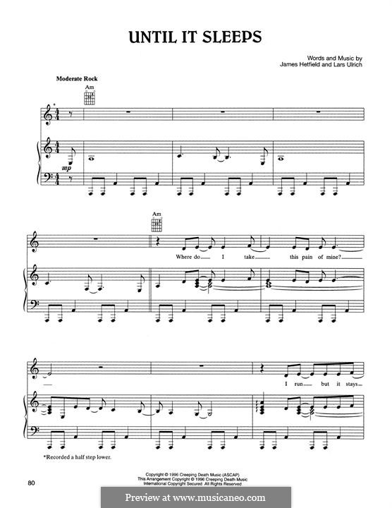 J. Hetfield, L. Ulrich Until It Sleeps (Metallica) ноты на MusicaNeo