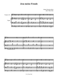 Jesu, meine Freude, BWV 227: Für Trompete in B und Orgel by Иоганн Себастьян Бах