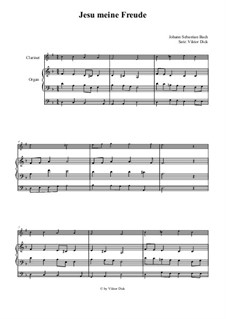Jesu, meine Freude, BWV 227: Für Klarinette und Orgel by Иоганн Себастьян Бах