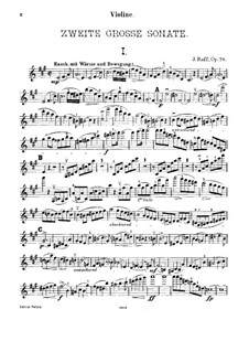 Соната для скрипки и фортепиано No.2 ля мажор, Op.78: Сольная партия by Иоахим Рафф