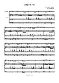 Two instruments version: Для блокфлейты и органа by James Lord Pierpont