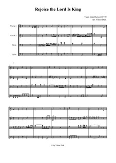 Rejoice the Lord Is King: Для струнного квартета by John Darwall