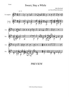 Sweet stay a while: For cor anglais and guitar by Джон Доуленд