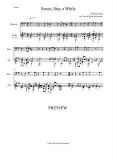 Sweet stay a while: For bassoon and guitar by Джон Доуленд