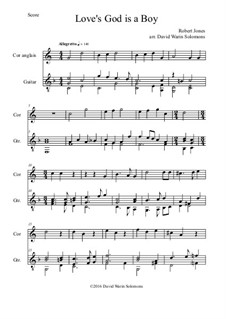 Love's God is a boy: For cor anglais and guitar by Robert Jones
