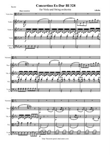 Концертино для альта с оркестром, BI 328: Score and all parts by Алессандро Ролла