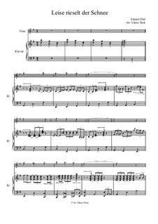 Тихо падает снег: Для флейты и фортепиано by Eduard Ebel