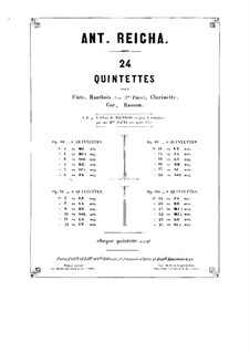 Квинтет для духовых инструментов до минор, Op.91 No.6: Партия гобоя by Антон Рейха