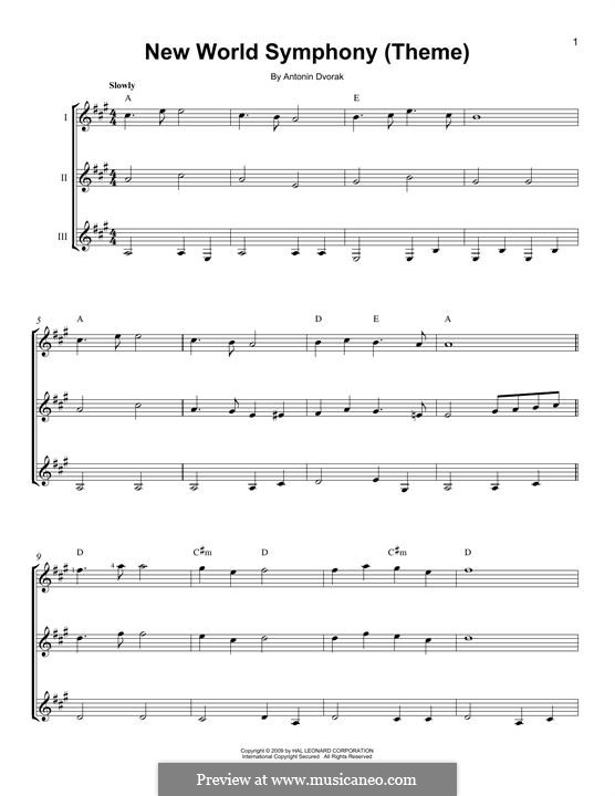 Фрагменты: Theme, for any instrument by Антонин Дворжак