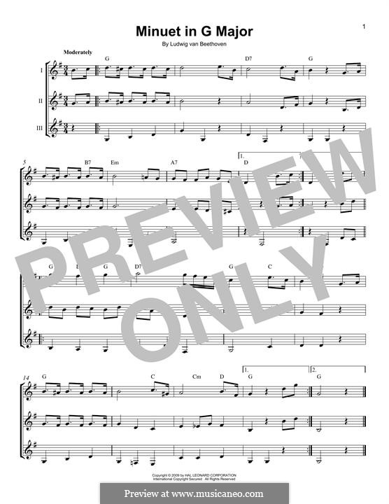 Менуэт соль мажор: For any instrument by Людвиг ван Бетховен