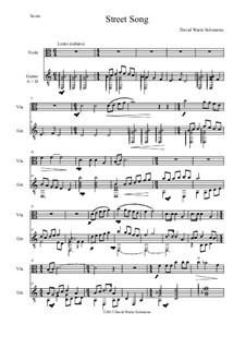 Street Song: For viola and guitar by Дэвид Соломонс