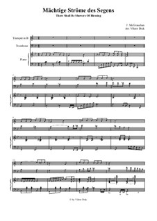 Благословений потоки: For trumpet in B, trombone and piano by Джеймс  Макгранан