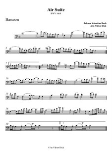 Ария: Version for bassoon by Иоганн Себастьян Бах