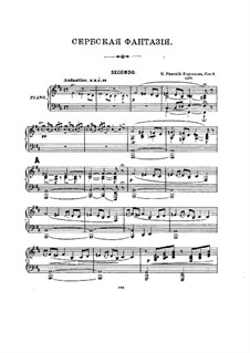 Фантазия на сербские темы, Op.6: Для фортепиано в 4 руки by Николай Римский-Корсаков