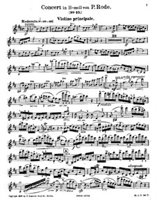 Скрипичный концерт No.10 си минор, Op.19: Сольная партия by Пьер Роде