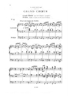 Двенадцать новелл для органа, Op.59: No.4 Большой хор by Теодор Саломе